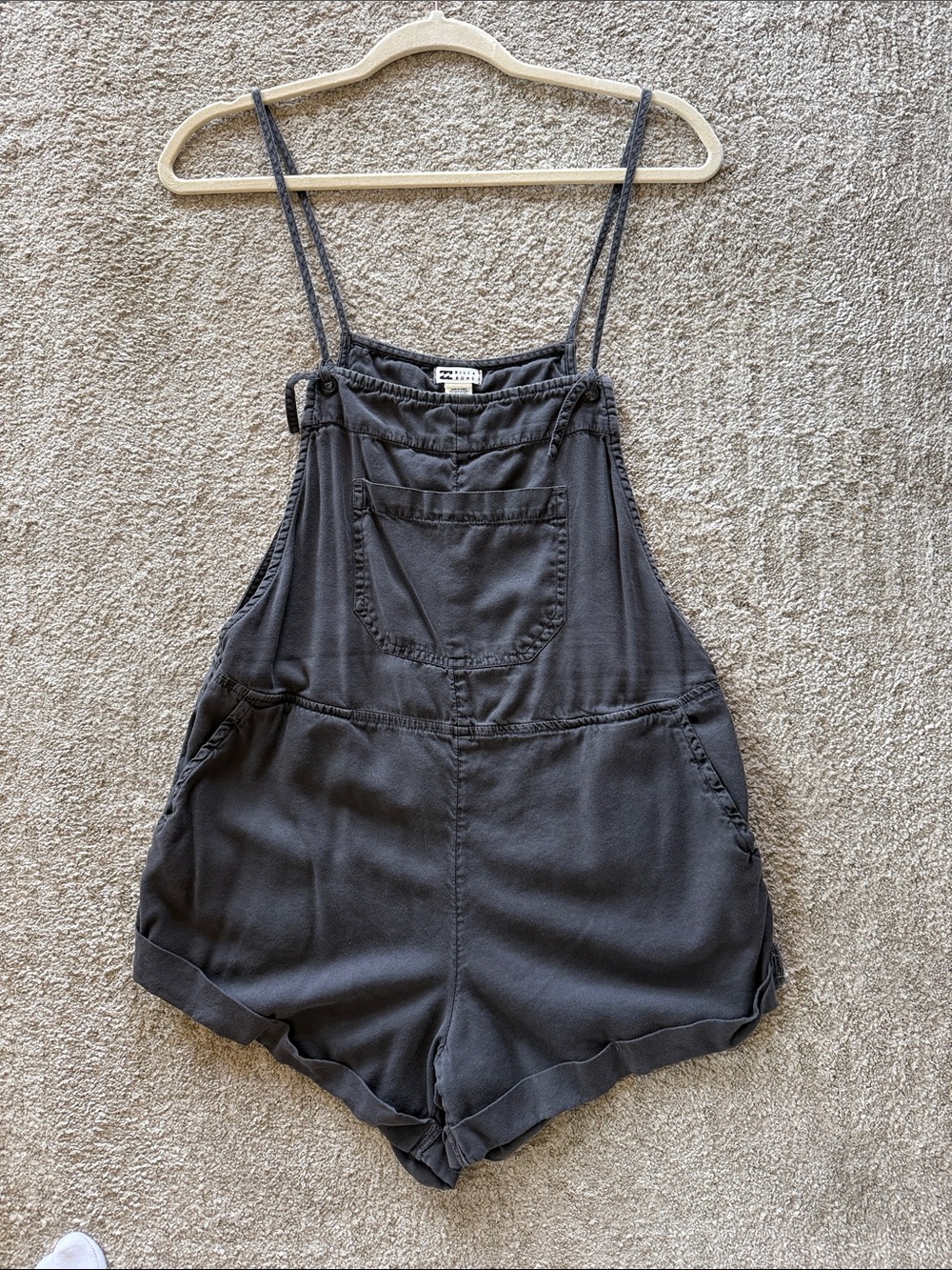 Charcoal Short Overalls Romper